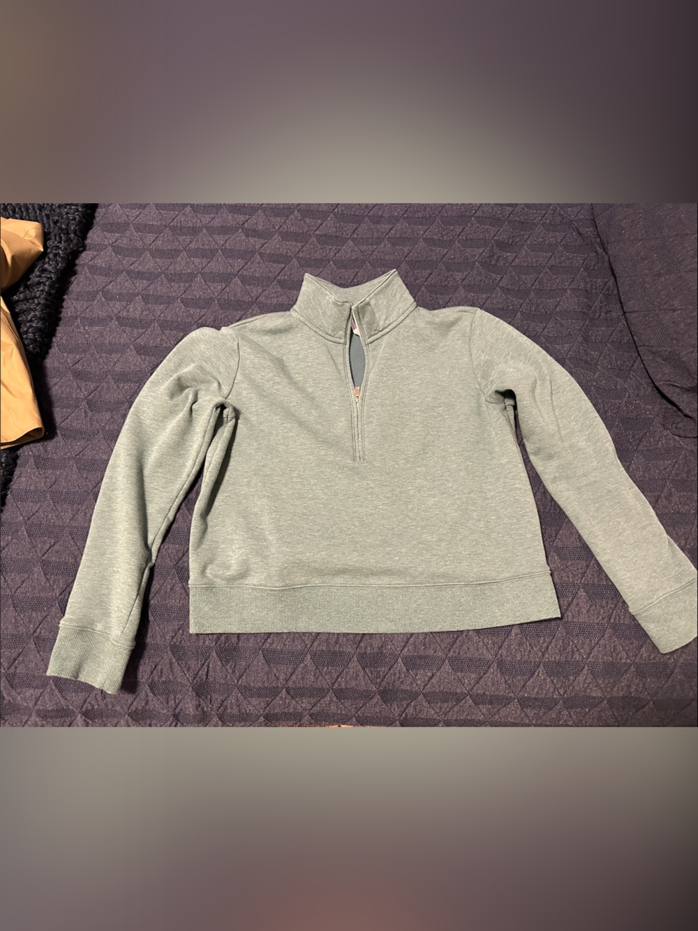 Travis Mathew Women’s Sage Green Quarter-Zip Pullover